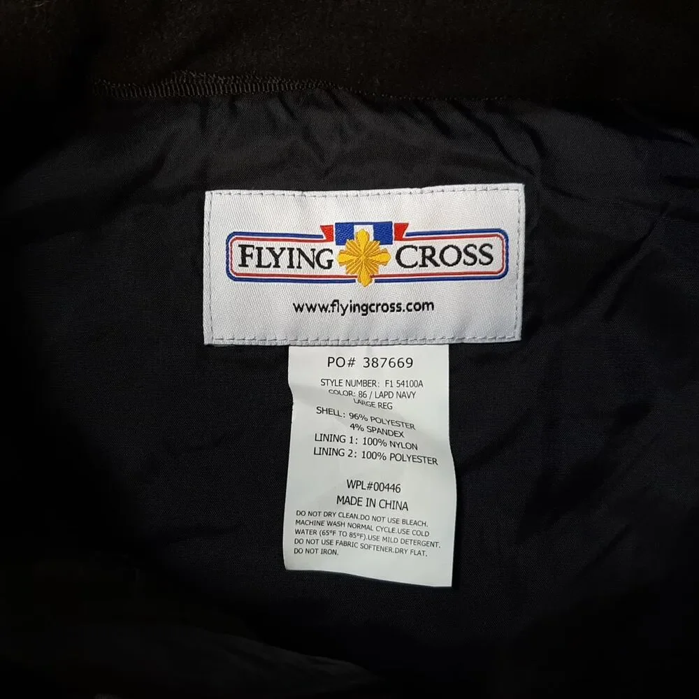 NEW Flying Cross Jacket Mens Large Black Bomber Windbreaker Workwear F1 54100A